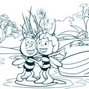 Раскраска Пчелка Майя Раскраска Пчелка Майя