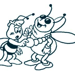 Раскраска Пчелка Майя Раскраска Пчелка Майя