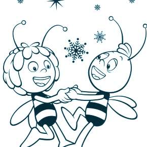 Раскраска Пчелка Майя Раскраска Пчелка Майя