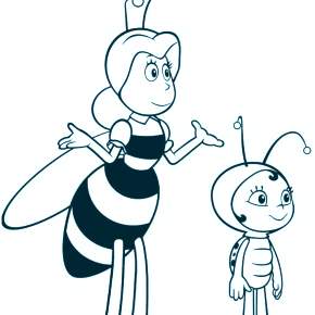 Раскраска Пчелка Майя Раскраска Пчелка Майя