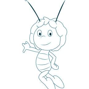 Раскраска Пчелка Майя Раскраска Пчелка Майя