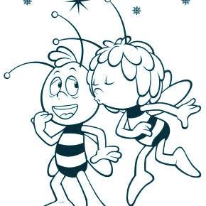 Раскраска Пчелка Майя Раскраска Пчелка Майя