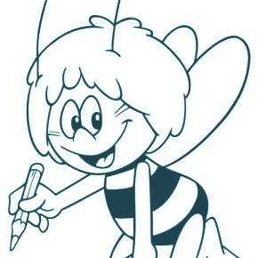 Раскраска Пчелка Майя Раскраска Пчелка Майя