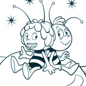 Раскраска Пчелка Майя Раскраска Пчелка Майя