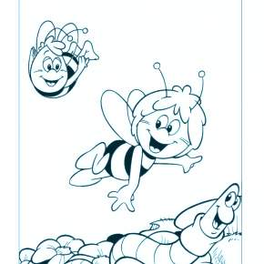 Раскраска Пчелка Майя Раскраска Пчелка Майя