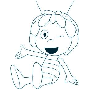 Раскраска Пчелка Майя Раскраска Пчелка Майя