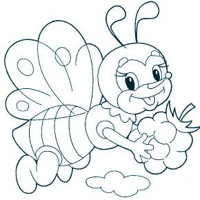 Раскраска Пчелка Майя Раскраска Пчелка Майя