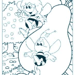 Раскраска Пчелка Майя Раскраска Пчелка Майя