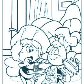 Раскраска Пчелка Майя Раскраска Пчелка Майя