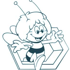 Раскраска Пчелка Майя Раскраска Пчелка Майя