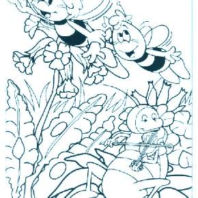 Раскраска Пчелка Майя Раскраска Пчелка Майя