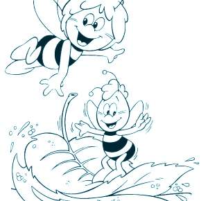 Раскраска Пчелка Майя Раскраска Пчелка Майя