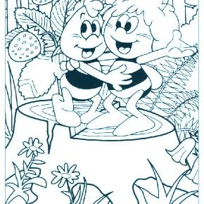 Раскраска Пчелка Майя Раскраска Пчелка Майя