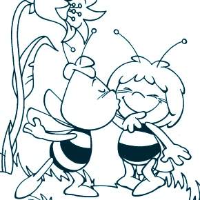 Раскраска Пчелка Майя Раскраска Пчелка Майя