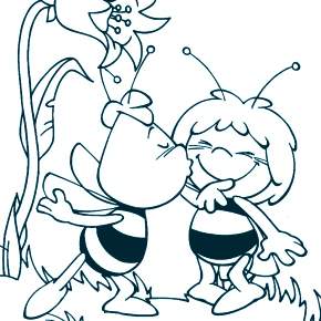 Раскраска Пчелка Майя Раскраска Пчелка Майя