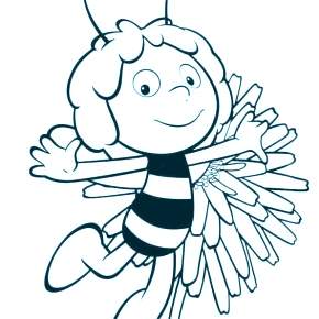 Раскраска Пчелка Майя Раскраска Пчелка Майя