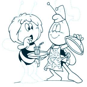 Раскраска Пчелка Майя Раскраска Пчелка Майя