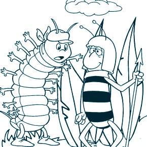 Раскраска Пчелка Майя Раскраска Пчелка Майя