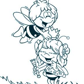 Раскраска Пчелка Майя Раскраска Пчелка Майя