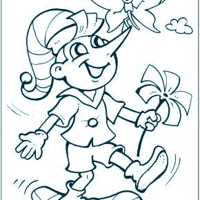 Раскраска Буратино Раскраска Буратино