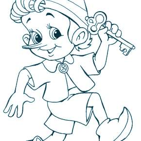 Раскраска Буратино Раскраска Буратино