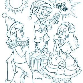 Раскраска Буратино Раскраска Буратино