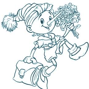 Раскраска Буратино Раскраска Буратино