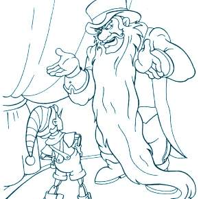 Раскраска Буратино Раскраска Буратино