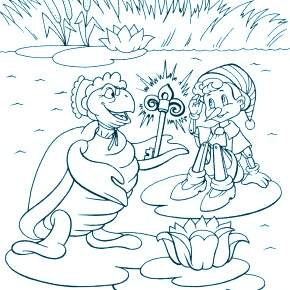 Раскраска Буратино Раскраска Буратино