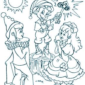 Раскраска Буратино Раскраска Буратино