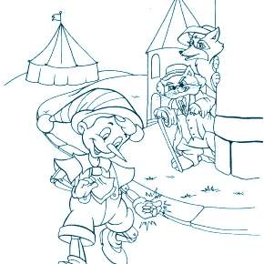 Раскраска Буратино Раскраска Буратино