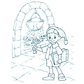 Раскраска Буратино Раскраска Буратино