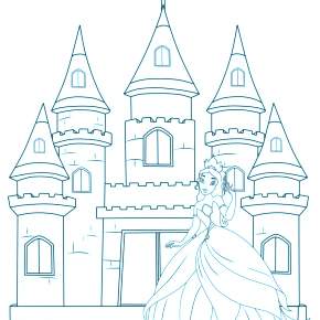 Раскраска Замок