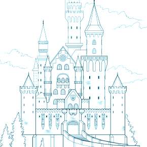 Раскраска Замок