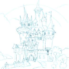 Раскраска Замок