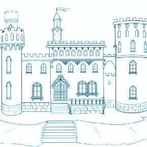 Раскраска Замок