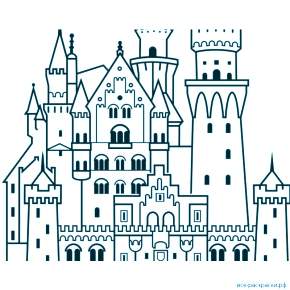 Раскраска Замок