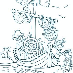 Раскраска Пираты
