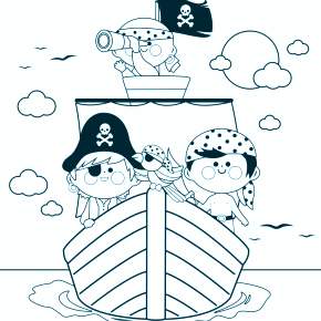 Раскраска Пираты