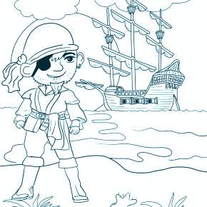 Раскраска Пираты