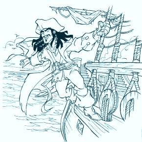 Раскраска Пираты