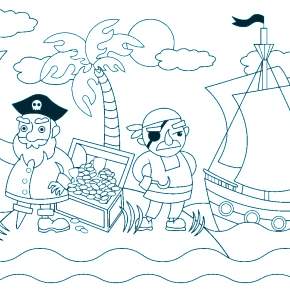 Раскраска Пираты