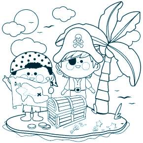 Раскраска Пираты