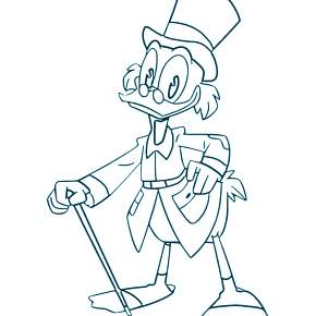 Раскраска Утиные истории Раскраска Утиные истории