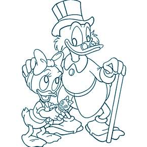 Раскраска Утиные истории Раскраска Утиные истории