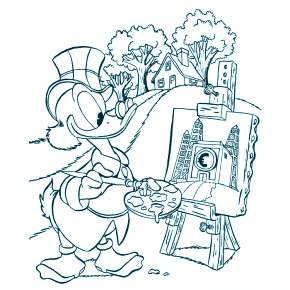 Раскраска Утиные истории Раскраска Утиные истории