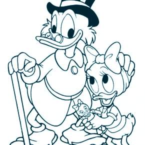 Раскраска Утиные истории Раскраска Утиные истории