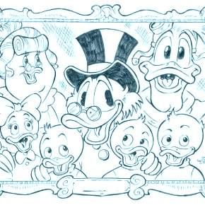 Раскраска Утиные истории Раскраска Утиные истории