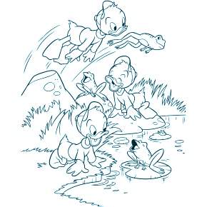 Раскраска Утиные истории Раскраска Утиные истории