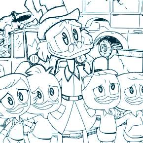 Раскраска Утиные истории Раскраска Утиные истории